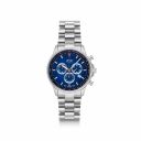 Audi chronograaf RVS (zilver/blauw) horloge