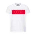 Audi T-shirt (wit, ringen) – maat S