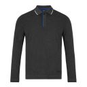 Audi poloshirt met lange mouwen Kaskade (heren, grijs)