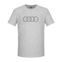 Audi T-shirt ringen (heren, grijs)