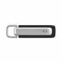Audi A3 sleutelhanger zilver / zwart