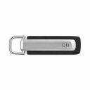 Audi Q8 sleutelhanger zilver / zwart