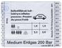 Volkswagen Golf 4 (1J) bandenspanningssticker - aardgas, meertalig