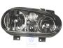 Volkswagen Golf 4 (1J) dubbele halogeenkoplamp - rechts, zwart/chroom, rechtsverkeer
