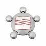 Originele SEAT naafkap - zilver/rood