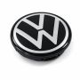 Originele Volkswagen naafkap - zwart/chroom