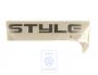 Volkswagen Caddy 3 (2K) folieopschrift STYLE - links, zilver