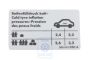 Volkswagen Passat B5 (3B) bandenspanningssticker - 5-cilinder/4-cilinder 110 kW