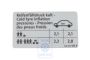 Volkswagen Passat B6 (3C) bandenspanningssticker - sedan benzine 85 kW