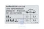Volkswagen Passat B6 (3C) bandenspanningssticker - sedan benzine 110 kW voorwiel