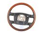 Volkswagen Phaeton (3D) stuurwiel van hout en leer - naturelbruin/eucalyptus