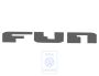 Volkswagen Polo 4 (9N) folieopschrift FUN achter - antracietmetallic