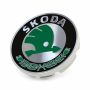 Originele Škoda naafkap - zwart/chroomglans