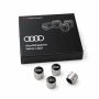 Audi metalen ventieldoppen met logo (4 stuks)