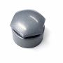 Originele wielboutkapje, chroomkleurig metallic