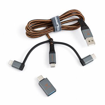 CUPRA 3-in-1 oplaad- en datakabel (USB-A)