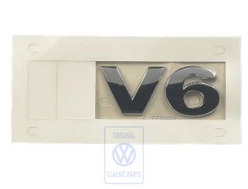 Volkswagen V6-embleem inlaatspruitstuk - chroom