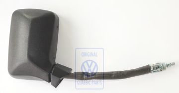 Volkswagen buitenspiegel vlak, handverstelbaar - links, satijnzwart
