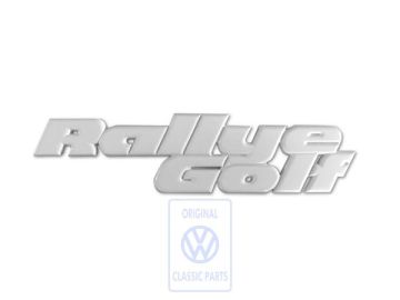 Volkswagen embleem RALLYE achter - gegrond
