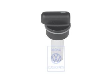 Volkswagen New Beetle (9C) knop verwarmingsregeling 44 mm - satijnzwart