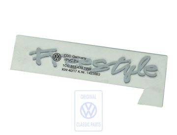 Volkswagen folieopschrift FREESTYLE - linksachter, zilver