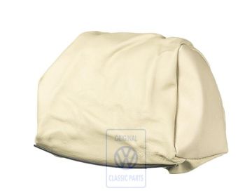 Volkswagen Golf 3 (1H) hoofdsteunbekleding - lichtbeige leer/kunstleer