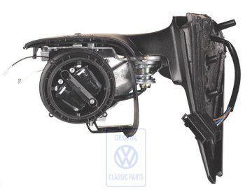 Volkswagen Golf 3 (1H) buitenspiegelhuis elektrisch - rechts, satijnzwart