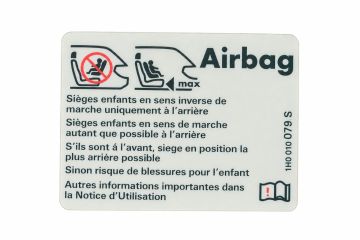 VW bedrijfswagens Transporter (T4) sticker 'airbag'