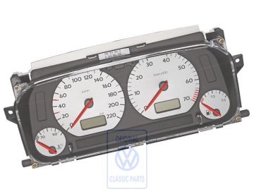 Volkswagen Golf 3 (1H) instrumentenpaneel 220 km/h - zilver (AEK, AFT, AKS)
