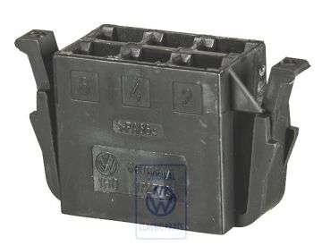 Volkswagen vlakcontactbehuizing 6-polig - zwart