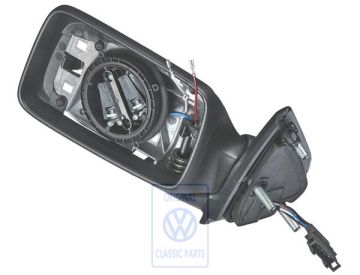 Volkswagen Golf 3 (1H) buitenspiegelhuis links elektrisch verwarmd - satijnzwart