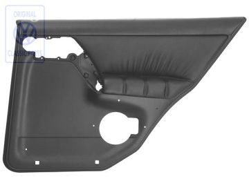 Volkswagen Golf 3 (1H) deurpaneel - rechtsachter, zwart leer/kunstleer, 4-deurs