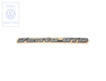 Volkswagen Golf 3 (1H) GTD-embleem achter - chroom/zwart