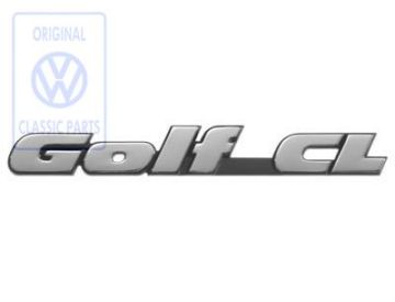 Volkswagen Golf 3 (1H) embleem CL - chroom