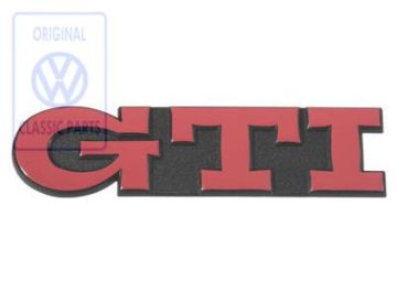 Volkswagen Golf 3 (1H) embleem GTI achter - tornadorood