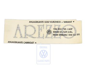 Volkswagen Golf 3 (1H) folieopschrift AREZZO