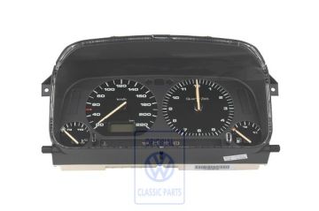 Volkswagen Golf 3 (1H) instrumentenpaneel 220 km/h met analoge klok (1Y, AAZ)