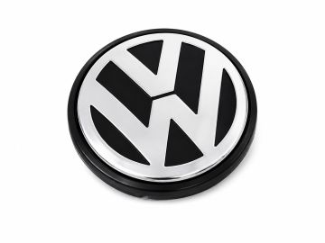 Originele Volkswagen naafkap - satijnzwart/chroomglans
