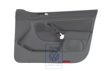 Volkswagen Golf 5 (1K) deurpaneel - rechtsvoor, antraciet, stof, 4-deurs