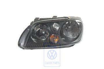Volkswagen dubbele halogeenkoplamp links - zwart/chroom