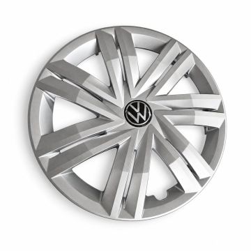 Volkswagen Polo 6 (2G) wieldop - wieldop chroomglans/zwart/fijnzilver