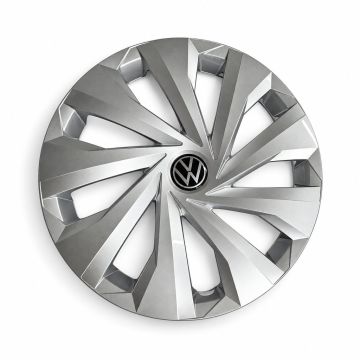 Volkswagen Polo 6 (2G) wieldop - wieldop chroomglans/zwart/fijnzilver