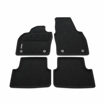Volkswagen Polo 6 (2G) velours mattenset - satijnzwart