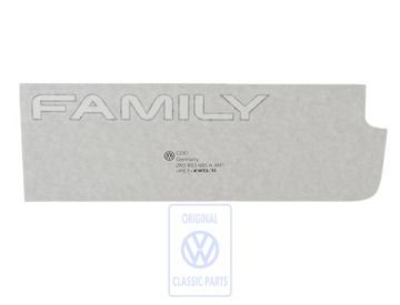 Volkswagen Caddy 3 (2K) folieopschrift FAMILY - zilver/zwart