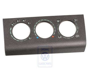 Volkswagen Passat B3 omlijsting ventilatie- en verwarmingsregeling - satijnzwart