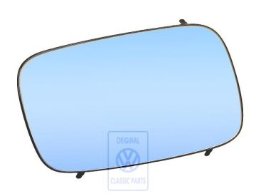 Volkswagen spiegelglas vlak met draagplaat - rechts