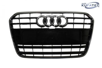 Complete set voor inbouw camera vooraan en achteraan voor Audi A6 4G — sierlijstenkleur Chrome (4ZB)
