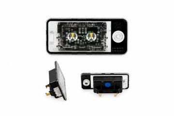Twee LED kentekenverlichting voor Volkswagen, Audi, SEAT, Škoda (origineel) met partnummers 4H0 943 021 / 4H0 943022