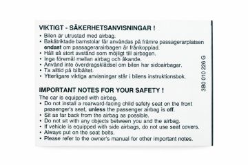 Originele sticker attentie-veiligheids