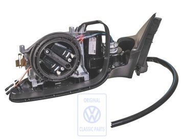 Volkswagen Passat B5 (3B) buitenspiegelbehuizing - links, satijnzwart, linksgestuurd